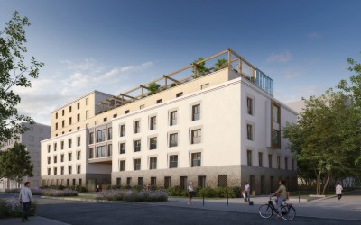 EHPAD et Logements étudiants ZAC Mellinet à Nantes 